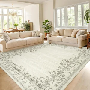 Washable Area Rug for Bedroom Farmhouse Rugs