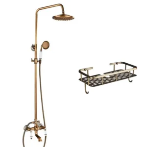 Antique Brass Shower Faucet Set