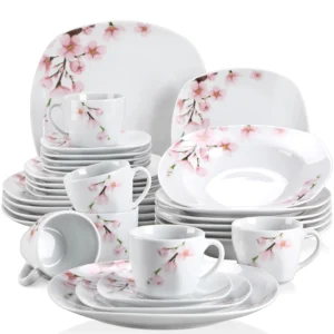 VEWEET ANNIE 30/24/20 Pcs Porcelain Dinnerware Set