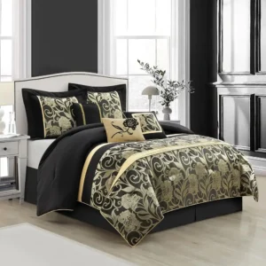 Jacquard Floral Comforter Set,