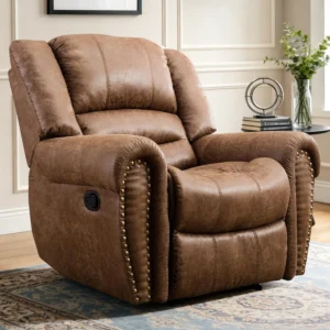 Manual Leather Recliner Chair,